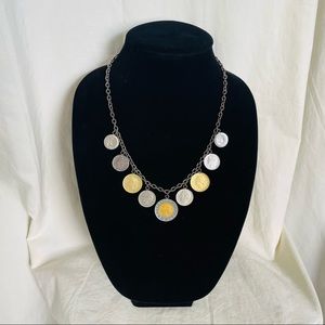 Vintage Sterling Silver Milor Italy Coin Necklace